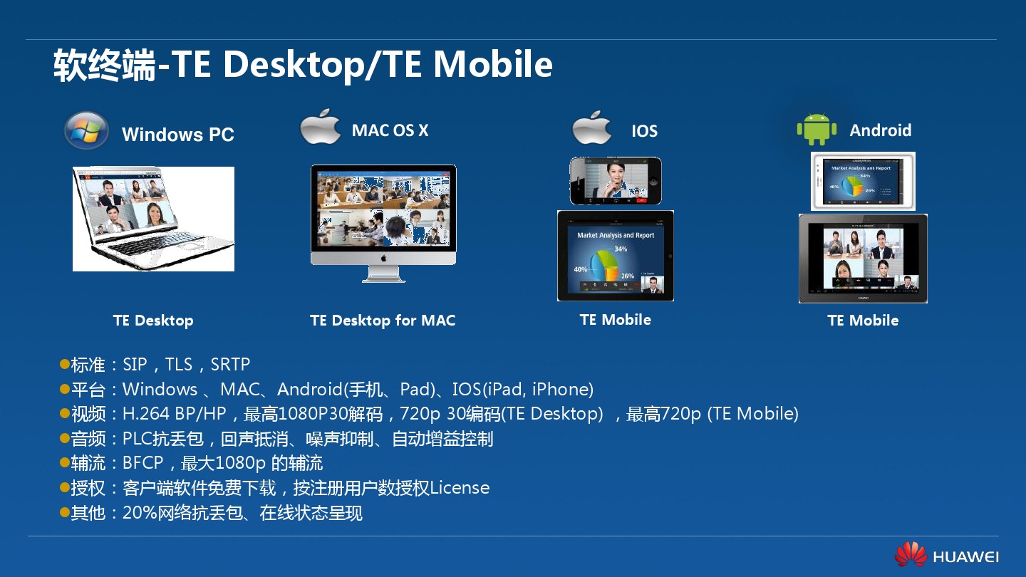 视频会议方案之华为高清视频会议终端TE40/TE50/TE60(图21)